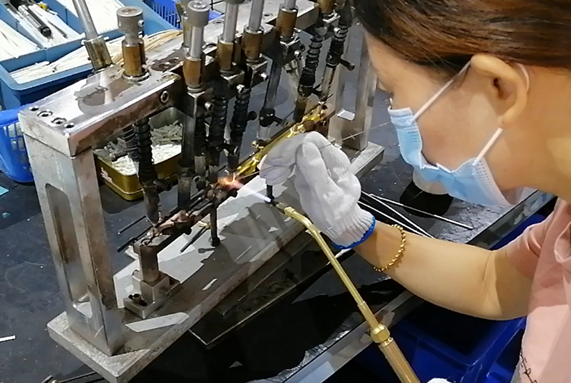 Brass musical instrument soldering